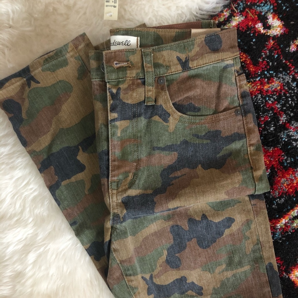 Madewell High Rise Slim Boyjean- Camo *Tags On*